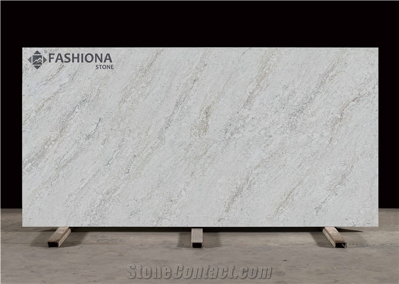 Travertine Quartz Surface Slab for Counter Top Fad302
