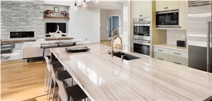 Travertine Quartz Surface Slab for Counter Top Fad302