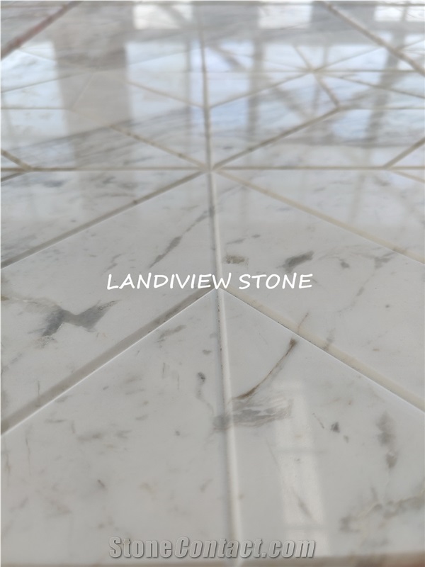 Ajax Volakas Jazz White Marble Cnc Patterns Tiles