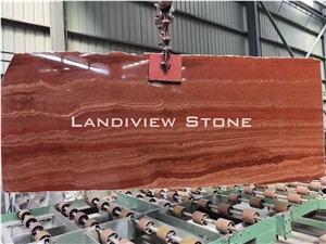 China Red Wooden Vein Marble Slabs and Tiles