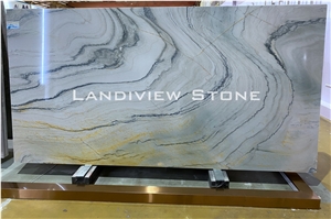 Fantasy Macaubas, White Quartzite Slab