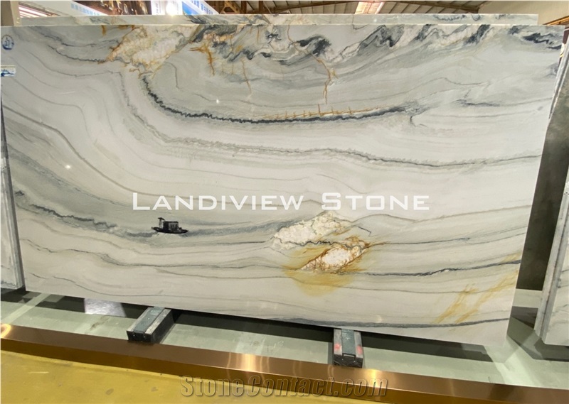 Fantasy Macaubas, White Quartzite Slab