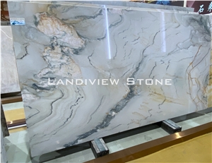 Fantasy Macaubas, White Quartzite Slab