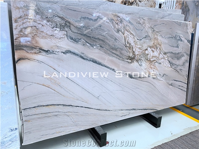 Fantasy Macaubas, White Quartzite Slab