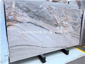 Fantasy Macaubas, White Quartzite Slab