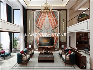 Orange Onyx Flooring Tiles Slabs Pattern