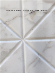 Volakas White Cnc Marble Tiles 3d Wall Panel