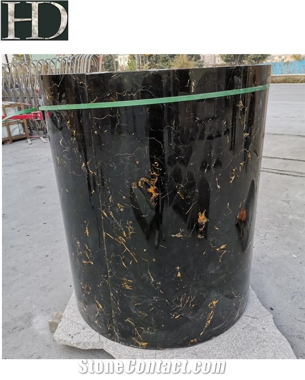 Black and White Marble Pillar Skin Hollow Column