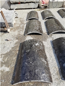Black and White Marble Pillar Skin Hollow Column