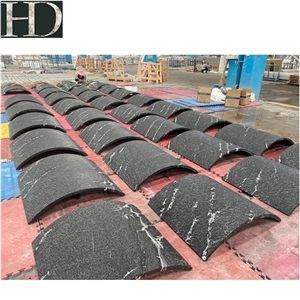 Silver Snow Grey Granite Pillar Column Cladding