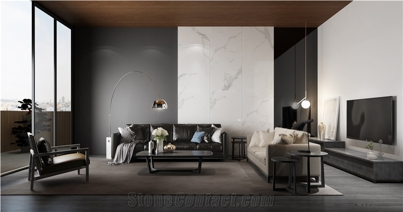 Artificial Glazed Carrara White Pocerlain Tiles