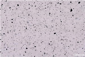 Honed Sesame White Terrazzo Tile Floor Pattern