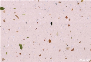 Honed Sunset Pink Terrazzo Tiles for Commercial Project