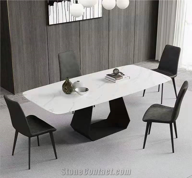 White Marble Look Porcelain Coffee Countertop