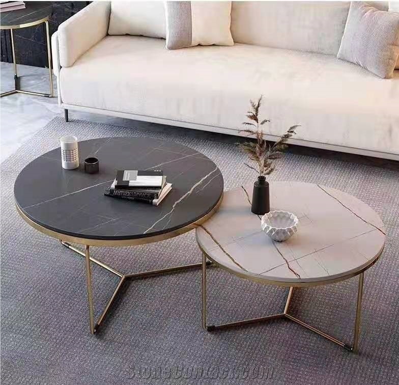 White Marble Look Porcelain Coffee Countertop
