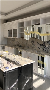 Breccia Marble Kitchen Countertop, Afyon Violet Marble Kitchen Countertop, Amarante Marble Island Top