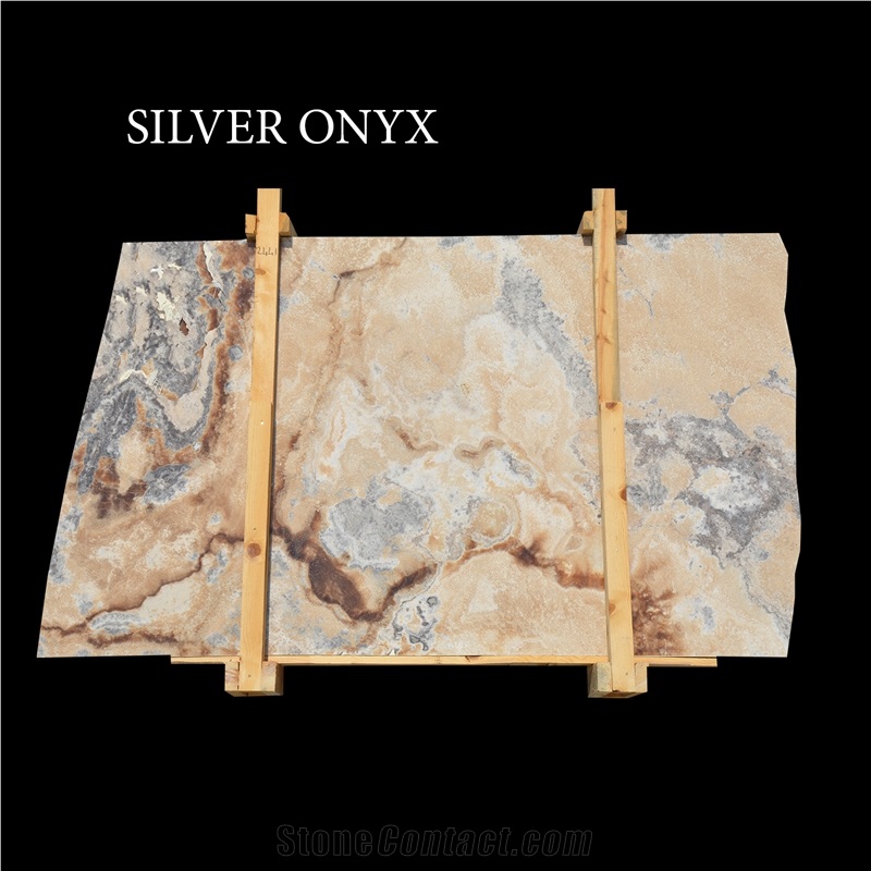 Silver Onyx Slabs, Grey Onyx Slabs