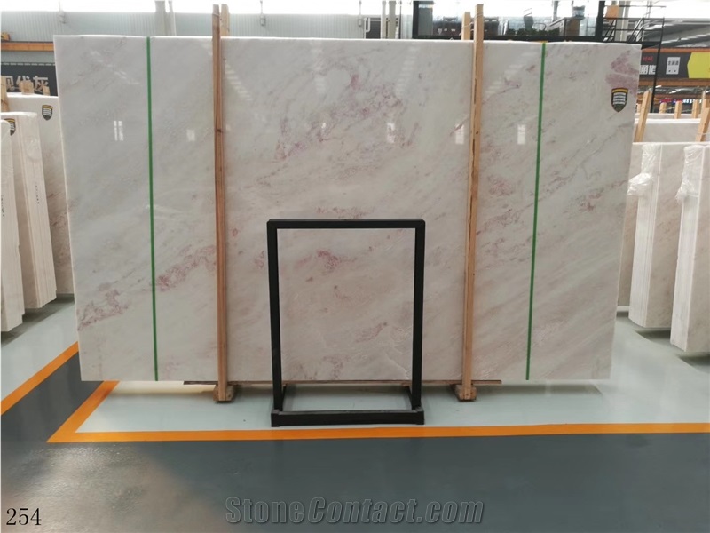 China Rose Rainbow Marble Pink Wall Stone Slab