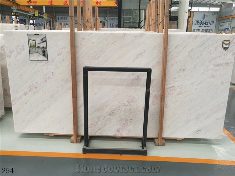 China Rose Rainbow Marble Pink Wall Stone Slab