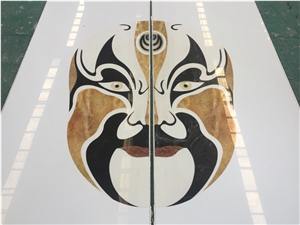 Marble Decorative Waterjet Medallion Floor Tile