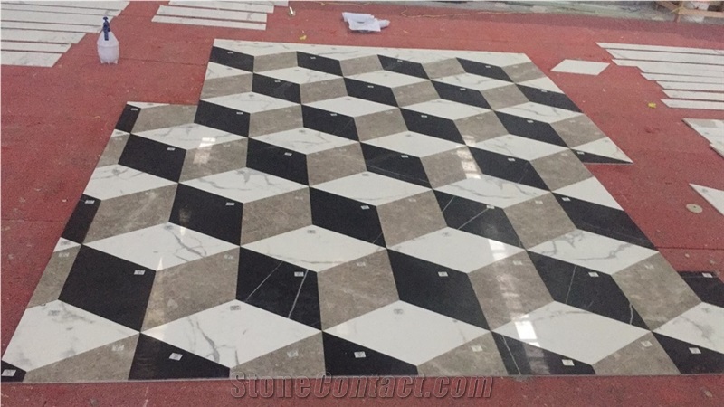Marble Mosaic Waterjet Medallion Tile Floor