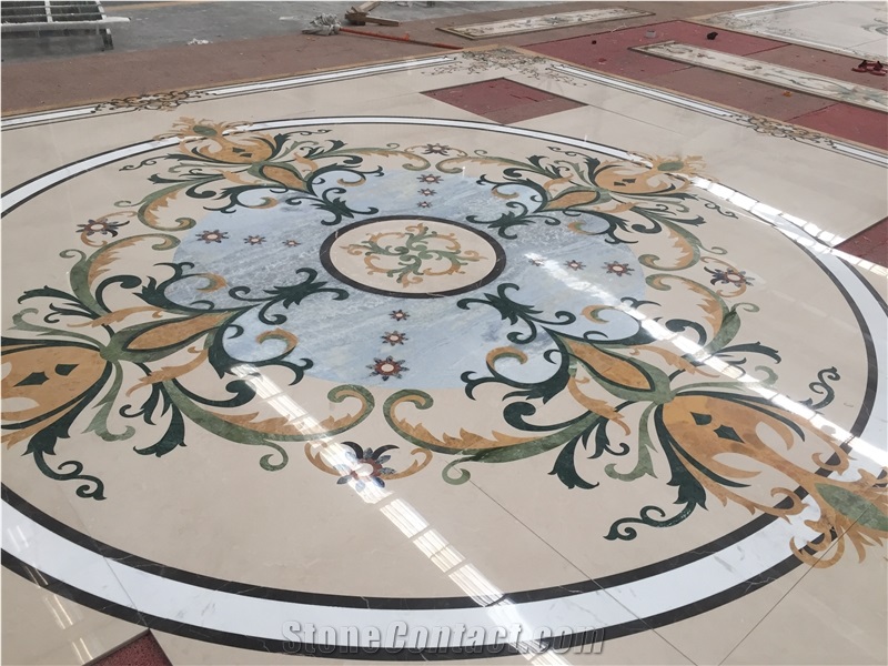 Marble Mosaic Waterjet Medallion Tile Floor