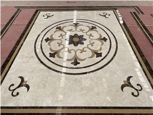 Marble Mosaic Waterjet Medallion Tile Floor