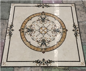 Mosaic Round Beige Marble Medallions Flooring Tile