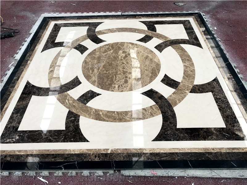 Natural Marble Mosaic Waterjet Medallions Tile