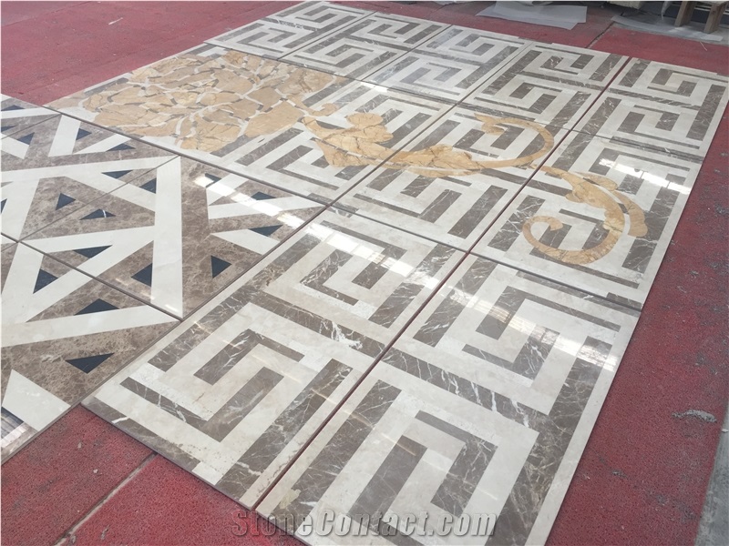 Natural Marble Mosaic Waterjet Medallions Tile