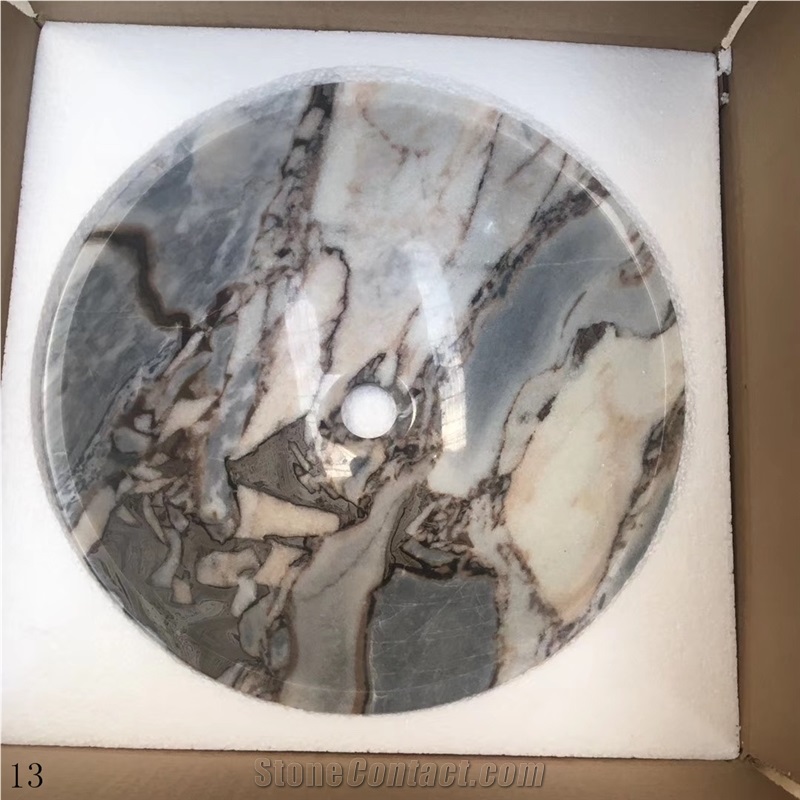 Top Quality Green Marble Round Sinks