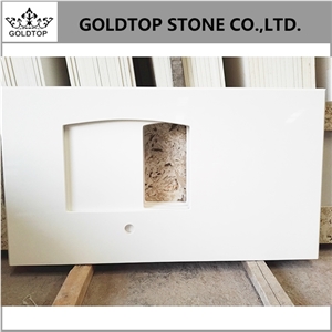Caesarstone Pure White Vanity Top Prefab Top