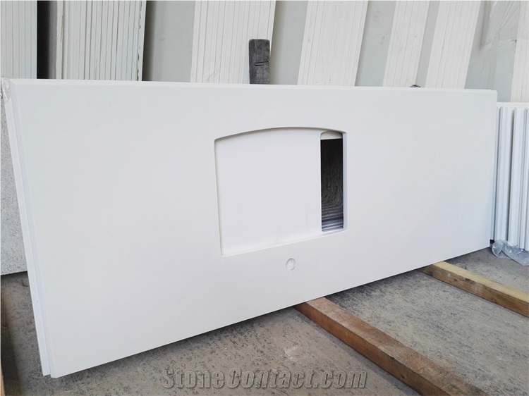 Caesarstone Pure White Vanity Top Prefab Top
