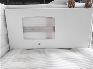 Caesarstone Pure White Vanity Top Prefab Top
