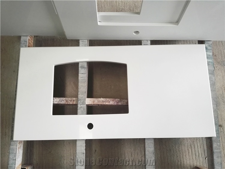 Caesarstone Pure White Vanity Top Prefab Top