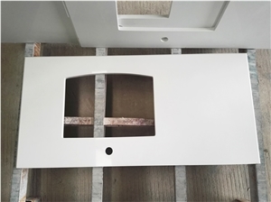 Caesarstone Pure White Vanity Top Prefab Top