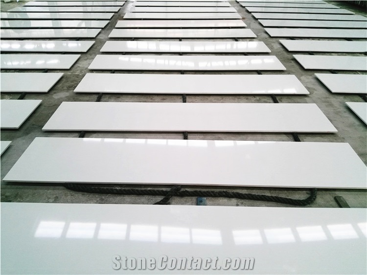 Super White Quartz Countertops for Kitchen 2021