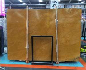 China Golden Cassia Marble Slabs 18mm Thk Polished