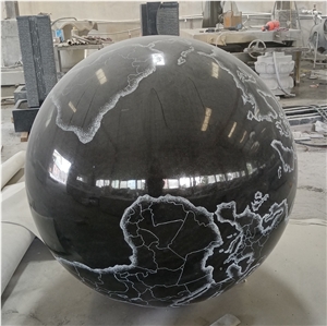 Floating Ball, Garden Ball, Black Stone Ball