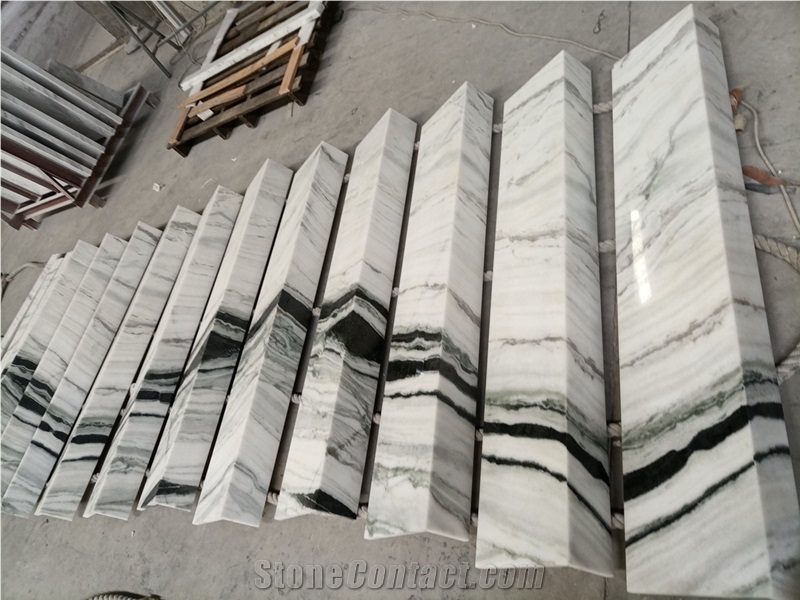 Panda White Marble Precut Stone Stair Steps Riser