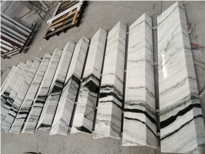 Panda White Marble Precut Stone Stair Steps Riser