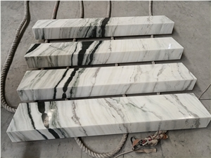 Panda White Marble Precut Stone Stair Steps Riser