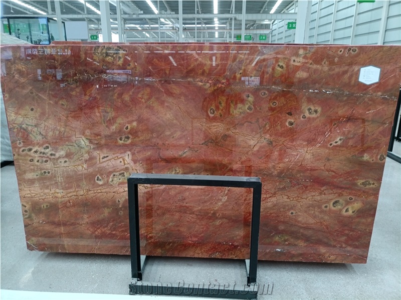 Ruby Red Marble Slabs, Polished Marble Slab