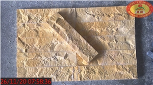 Split Face Yellow Marble Wall Panels