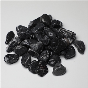 Black Color Pebble Stone for Decorating Landscaping