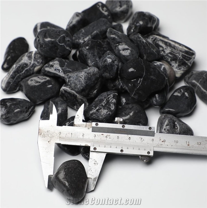 Black Natural Color Rock Stone for Landscape
