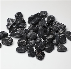 Black Tumble Stone for Garden Path Way