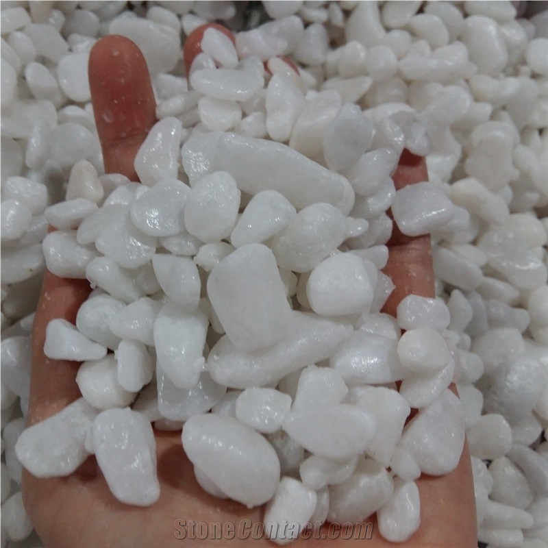 Crushed Crystal White Natural Gravel Pebble Stone