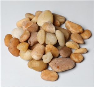 Natural Marble Stone Pebbles Yellow Different Size