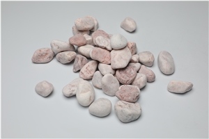 Natural Pink Color Tumbled Pebbles Stone